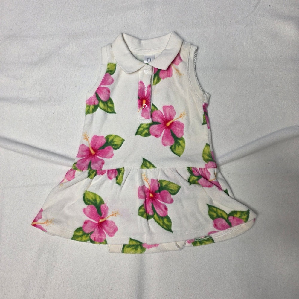 vintage Baby Gap Girl's bubble romper y2k 3 6 Months Terry Cloth floral
